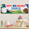 Personalised Party Banner For Kids Birthday Baseball