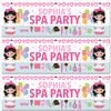 Personalised Party Banner For Kids Birthday Black Hair Cute Girl Spa Party