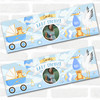 Personalised Party Banner For Baby Shower Photo Boy Stork Pram Blue
