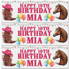 Personalised Party Banner For Kids Birthday Western Boots Horse