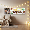 Personalised Party Banner For Kids Birthday Photo Western Boots Hat