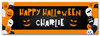 Personalised Party Banner For Halloween Balloons Orange