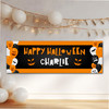 Personalised Party Banner For Halloween Balloons Orange