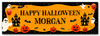 Personalised Party Banner For Halloween Orange Ghost Pumpkin