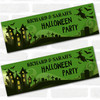 Personalised Party Banner For Halloween Party Haunted House Witch Green