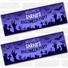 Personalised Party Banner For Halloween Party Zombie Purple