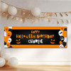 Personalised Party Banner For Halloween Birthday Balloons Orange