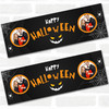 Personalised Party Banner For Halloween Photo Spider Web Black