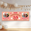 Personalised Party Banner For 35th Wedding Anniversary Coral 35 Years Photo