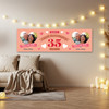 Personalised Party Banner For 35th Wedding Anniversary Coral 35 Years Photo