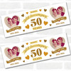 Personalised Party Banner For 50th Wedding Anniversary Gold 50 Years Photo