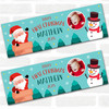 Personalised Party Banner For Christmas Photo First Christmas Blue Santa Snowman