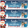 Personalised Party Banner For Christmas Santa Stop Here Photo Blue