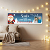Personalised Party Banner For Christmas Santa Stop Here Photo Blue