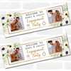 Personalised Party Banner For Engagement Party Welcome Photo White Flowers Gold