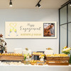 Personalised Party Banner For Engagement Photo Flutes Heart Yellow