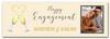 Personalised Party Banner For Engagement Photo Flutes Heart Yellow