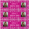 Personalised Party Banner For Hen Do Hen Party Female Photo Pink Stars