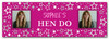 Personalised Party Banner For Hen Do Hen Party Female Photo Pink Stars