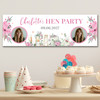 Personalised Party Banner For Hen Do Hen Party Photo Pink Flowers