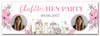 Personalised Party Banner For Hen Do Hen Party Photo Pink Flowers
