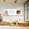 Personalised Party Banner For Housewarming New Home Photo Floral Home Pink