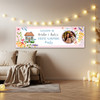 Personalised Party Banner For Housewarming New Home Photo Floral Home Pink