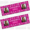 Personalised Party Banner For Goodbye You're Leaving Female Photo Pink Stars