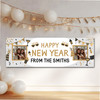 Personalised Party Banner For New Year Photo Family Gold Glasses 2026