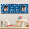 Personalised Party Banner For Stag Do Photo Blue Stars