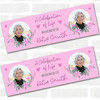 Personalised Party Banner For Funeral Celebration Of Life Female Photo Pink