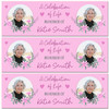 Personalised Party Banner For Funeral Celebration Of Life Female Photo Pink