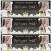 Personalised Party Banner For Funeral Loving Memory Wake Photo Candles White