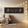 Personalised Party Banner For Funeral Wake Photo Gold Frame Black