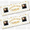 Personalised Party Banner For Welcome Home Travelling Photo Gold Star