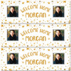 Personalised Party Banner For Welcome Home Travelling Photo Gold Star