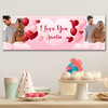 Personalised Party Banner For Valentine's Day Decoration I Love You Photo Heart