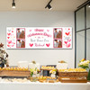 Personalised Party Banner For Valentine's Day Fiancé Photo Love Hearts