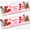 Personalised Party Banner For Valentine's Day Party Photo Red Pink Heart Balloon