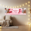 Personalised Party Banner For Valentine's Day Party Photo Red Pink Heart Balloon