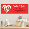 Personalised Party Banner For Valentine's Day Photo White Heart Red