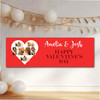Personalised Party Banner For Valentine's Day Photo White Heart Red