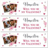 Personalised Party Banner For Valentine's Day Will You Be My Photo Heart