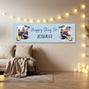 Personalised Party Banner For Stag Do Photo Blue Beer Sunglasses