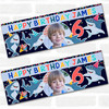 Personalised Party Banner For Kids Birthday Kids Birthday Sealife Sharks