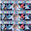 Personalised Party Banner For Kids Birthday Kids Birthday Sealife Sharks