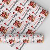 Personalised Wrapping Paper Wedding Anniversary Any Year Cute Teddy Gift Wrap