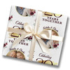 Personalised Wrapping Paper Wedding Anniversary Any Year Floral Gold Round Photo