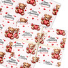 Personalised Wrapping Paper Wedding Anniversary Cute Teddy Any Year Gift Wrap