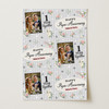 Personalised Wrapping Paper 1st Paper Wedding Anniversary Floral Photo Gift Wrap